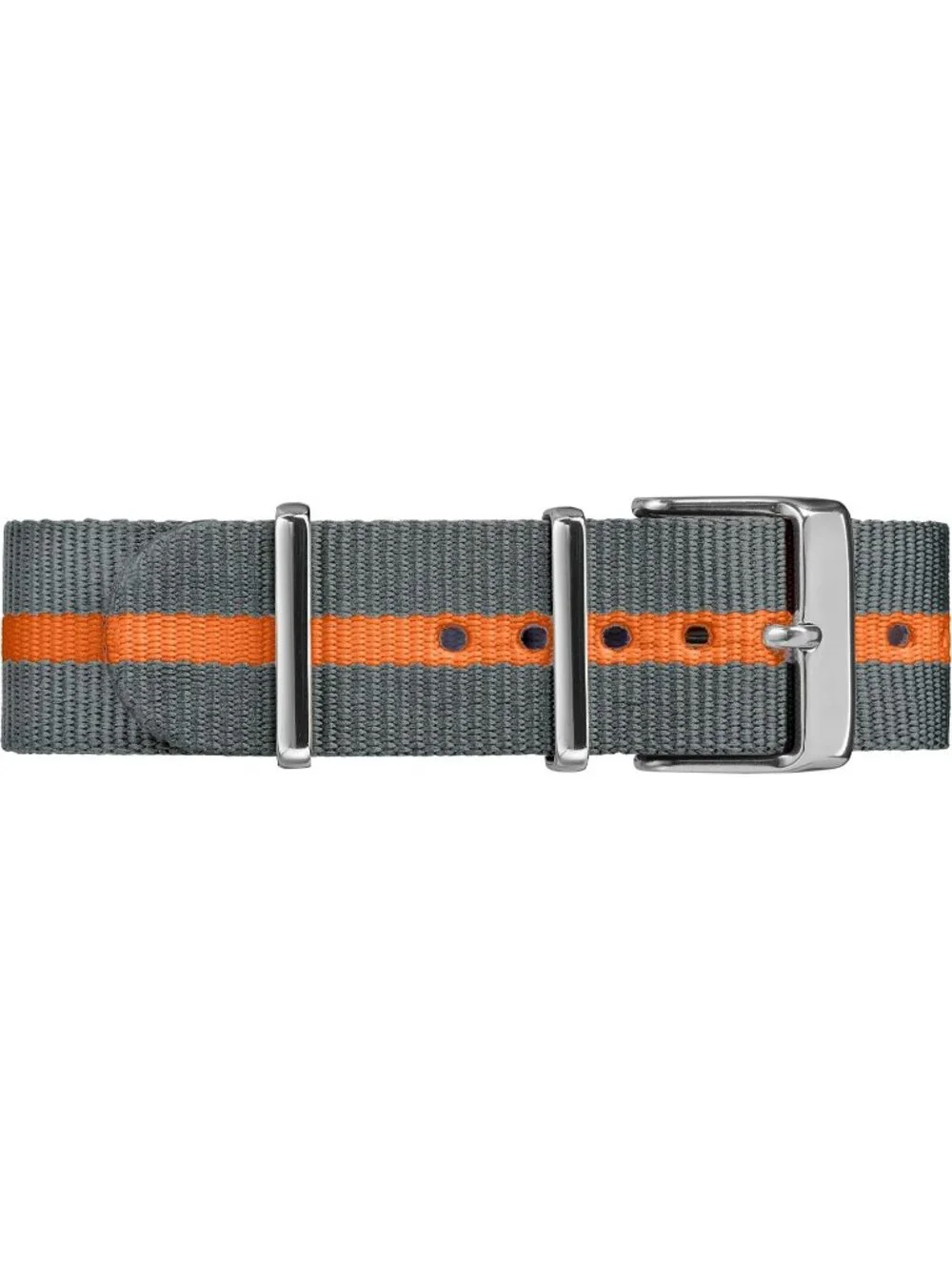 Unisex Gray/Silver Adjustable Durable Nylon Fabric Slip Through Strap Wristwatch